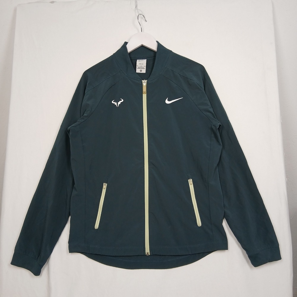 Nike Court Rafael Nadal Rafa Mens Tennis Jacket Teal Green Full Zip M